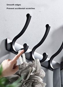 Porte-manteau mural en bambou avec 6 crochets, style nordique, écologique, pour l'organisation de la maison, des vêtements, de la cuisine, des clés et des sacs à main - Product Image 4