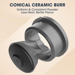 Nouvelle machine à moudre le café électrique portable en céramique à 38 niveaux de réglage, rechargeable par USB, modèle 2025, en stock - Product Image 4