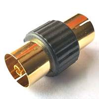 Cable de Extensión para Antena de TV con Conectores Chapados en Oro |   Cable coaxial macho-macho + adaptador hembra 1080p CCS trenzado para HDTV y satélite