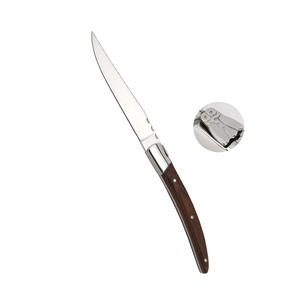 Couteaux à steak <span class=keywords><strong>Laguiole</strong></span> en acier inoxydable résistant à la rouille, design français, manche en <span class=keywords><strong>bois</strong></span> <span class=keywords><strong>de</strong></span> rose, 6 pièces - Product Image 1