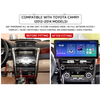 Reproductor de DVD para Auto KZS de 12.3 Pulgadas, 12+512G, Pantalla MP5 Portátil, Estéreo, CD, Android, Carplay, para Toyota Camry 2012-2014