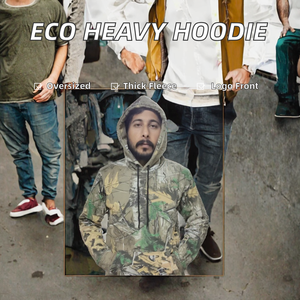 Custom Logo Cartoon Pocket Autumn Oversized Eco-Friendly Breathable Fleece Heavyweight Cozy Pullover <b>Hoodies</b> <b>Men</b> Drop Shoulder - Product Image 2