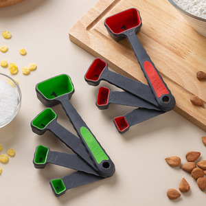 Juego de 4 Cucharas Medidoras de Plástico de Colores con Escala, Cucharas Medidoras Plegables Combinadas - Product Image 5