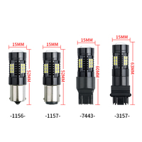 Ampoules LED 1156 1157 7443 3157 3030 21SMD haute luminosité pour feux de freinage, feux de recul et feux antibrouillard de voiture, Plug and Play