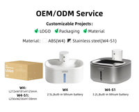 Fontaine à eau pour chat sans fil 5000mAh avec 3 modes intelligents et système de filtration vertical à 4 étages