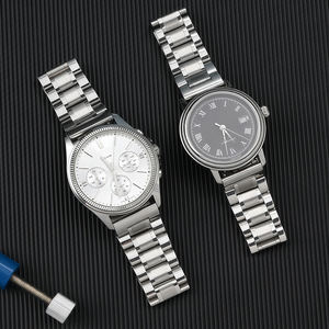 <span class=keywords><strong>Bracelet</strong></span> de montre en <span class=keywords><strong>acier</strong></span> inoxydable adapté à Longines pour <span class=keywords><strong>Seiko</strong></span> <span class=keywords><strong>Bracelet</strong></span> à maillons perlés 5 pièces avec boucle déployante <span class=keywords><strong>Bracelet</strong></span> de montre <span class=keywords><strong>22mm</strong></span> - Product Image 1