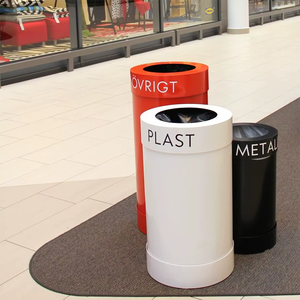 ถังขยะสแตนเลสสตีลทรงทันสมัยสำหรับใช้งานในร่มและกลางแจ้ง เหมาะสำหรับห้องน้ำ สำนักงาน โรงแรม ล็อบบี้ และพื้นที่สาธารณะ - Product Image 6