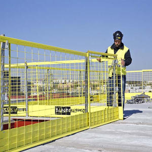 Pannello di recinzione di protezione del bordo in acciaio rivestito di prevenzione della caduta barriera temporanea del cantiere di alta qualità 3D modellazione - Product Image 1