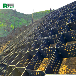 Negro Blanco Amarillo Verde Rrosion Control Construcción de carreteras Protección de taludes Retener pared HDPE Geocell <span class=keywords><strong>Geocelda</strong></span> para canal de agua - Product Image 3