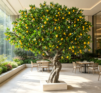 Arbre d'oranger artificiel, taille personnalisable, plante à fruits artificiels réalistes pour la décoration de la maison, du bureau, de l'hôtel, du balcon, de mariage