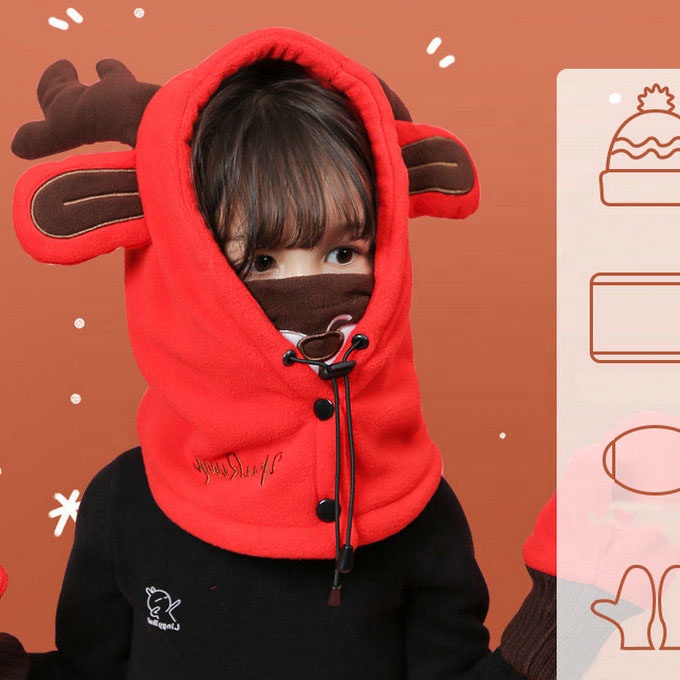 Комплект из 3 предметов, подарок на Рождество, комплект зимней одежды с мультяшными героями детская одежда мягкие теплые плюшевые шапки и шарфа перчатки Комплект для детей