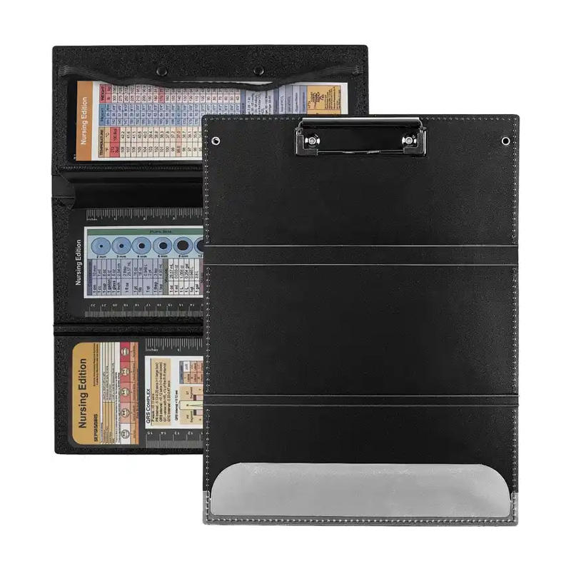 Cheat Sheets 3 Layers Pocket Clipboard Waterproof Plastic Nursing Foldable Clipboard