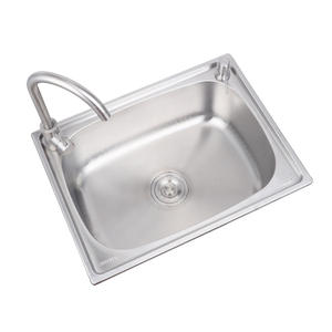 อ่างล้างจานสแตนเลสแบบหลุมเดียว ยี่ห้อ Lida ขนาด 50x40 ซม. แบบติดตั้งใต้เคาน์เตอร์ ผิวปัดเงา ทำความสะอาดง่าย - Product Image 1