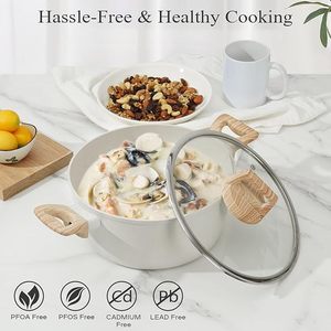 Maifan Stone Non-Stick Cookware Set 17 Piece Full Kitchen Cooking Pot Frying Pan Set For Household Use - Product Image 3