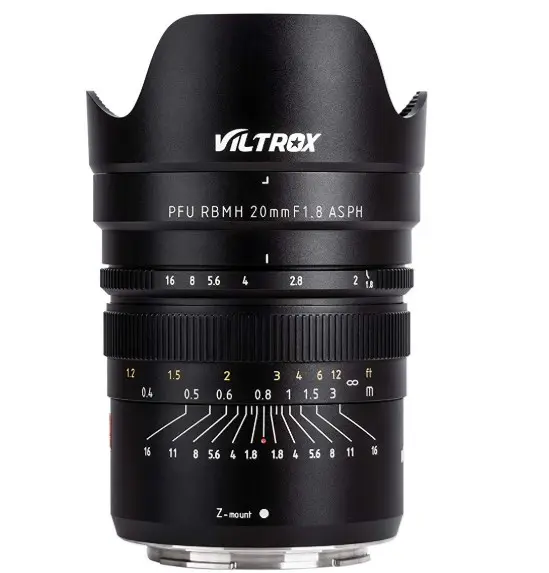 VILTROX 20mm f1.8 Full Frame Wide-Angle Fixed/Prime Manual Focus Lens for Z Mount Mirrorless Cameras Z7 Z6