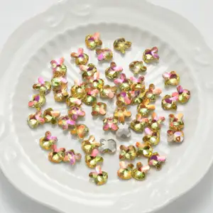 9X10MM 200 Pieces/Bag Glass Crystal Rabbit Shape Custom Rhinestones Wholesale For Nail Decoration