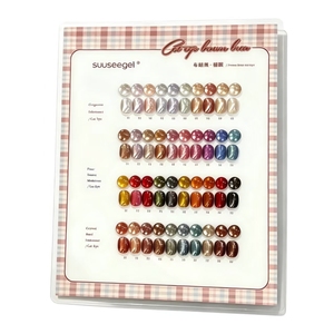 Kit de vernis à ongles gel effet œil de chat magnétique suuseegel 40 couleurs marron pour salon de manucure professionnel, vente en gros - Product Image 6