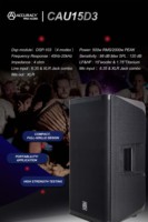Enceintes numériques actives professionnelles de sonorisation DJ Accuracy Pro Audio CAU15D315 pouces, enceintes numériques actives