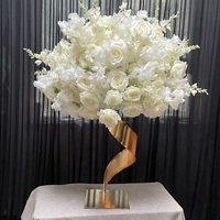 Boules de roses de luxe RHD pour centres de table de mariage, décoration de table de mariage, boule de fleurs artificielles personnalisée, boule de fleurs en soie