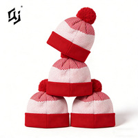 Gorro de Lana Personalizado QJ OEM con Diseño a Cuadros, Logotipo Bordado, Tejido, Cálido para Invierno, Esquí, Camping, Resistente al Viento, Ajustable, Unisex, para Playa y Clima Frío