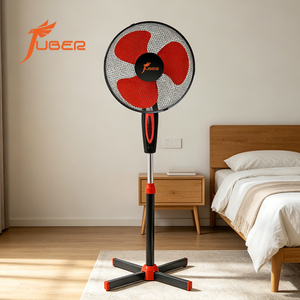 Ventilateur sur pied 16 pouces à base croisée, ventilateur mécanique 16'' à pales métalliques oscillant pour le marché francophone - Product Image 2