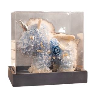 Prix Spécial Limité Fleur Éternelle Véritable Fleur Licorne Fabriquée en Chine Cadeau d'Anniversaire pour Petite Amie Rose <span class=keywords><strong>Rouge</strong></span> Hortensia - Product Image 5