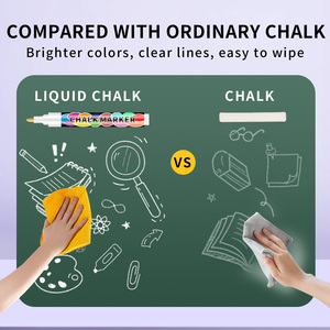 Marqueurs liquides opaques, couleurs vives <span class=keywords><strong>pour</strong></span> tableau noir, tableau <span class=keywords><strong>blanc</strong></span>, verre, menu de mariage, faciles à <span class=keywords><strong>nettoyer</strong></span> à l'eau - Product Image 3
