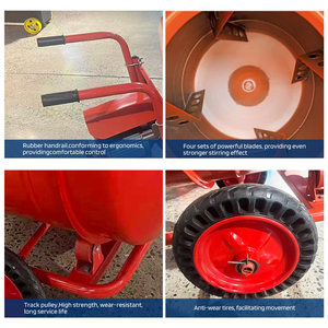 Mezcladora de Cemento Eléctrica GZD de 350L para Obras de Construcción, 4kW, Ligera, Portátil, con Dos Ruedas - Product Image 5