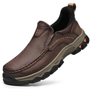 Vente chaude de couvre-chaussures en cuir pour hommes de grande taille, mocassins, chaussures de randonnée en plein air décontractées, à la mode et confortables - Product Image 1