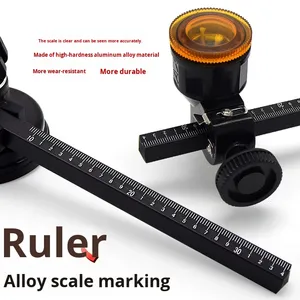 Coupe-cercle en aluminium robuste, efficace et précis avec ventouse fixe - Outil de type compas pour la découpe - Product Image 2