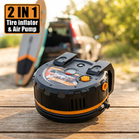 Pompe à air électrique universelle multifonctionnelle, gonfleur de pneus numérique portable haute pression pour voiture/moto