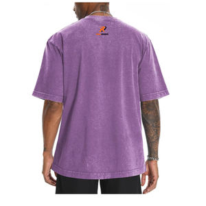Camiseta de 300 g/m² para hombre, 100 % algodón, cuello acanalado, hombros caídos, estilo oversize, camiseta básica de streetwear, camiseta gruesa para hombre - Product Image 4