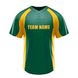 Maillots de baseball personnalisés à deux boutons pour hommes, sports d'équipe - Product Image 2