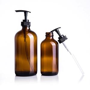 <span class=keywords><strong>Bouteille</strong></span> Distributrice de Mousse en Verre Ambré 16oz pour Cosmétiques et <span class=keywords><strong>Savon</strong></span>, avec Pompe Dorée et Brosse pour Nettoyage des Mains - Vente Flash - Product Image 5