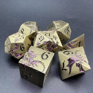 Juego de Dados Metálicos para DND, 7 Piezas, Aleación de Zinc, 16mm, Dados Poliédricos de Dragón para Juegos de Mesa <span class=keywords><strong>D</strong></span>&<span class=keywords><strong>D</strong></span> - Product Image 5