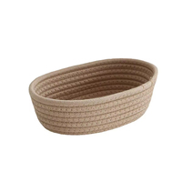 Panier de rangement pour bureau, pour petits objets, maquillage, collations, entrée, panier de rangement en forme de bateau tissé à la main