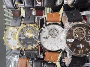 Orologio Meccanico da Uomo VOLSTO 40mm, Cassa in Acciaio Inossidabile, Cinturino in Pelle, Quadrante Analogico con Fasi Lunari, Design Elegante - Product Image 3