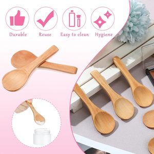Natural Bamboo Spoons Set with Customized Logo <b>Mirror</b> Polish <b>Camping</b> Dinnerware - Product Image 3