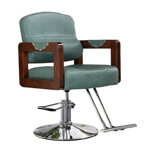 Mobiliario de salón sólido, silla de barbería, muebles de barbería con barberos y equipo