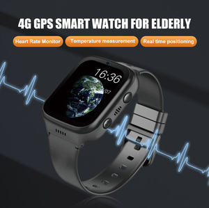 المراقبة عن بعد 4G كبار نظام تحديد المواقع تعقب ساعة اتجاهين SOS صوت يدعو 4g كبار السن مع فحص درجة الحرارة