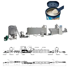 Machine de fabrication de bouillie de farine de riz nutritive poudre nutritionnelle ligne de traitement des aliments pour bébés machine de fabrication de poudre