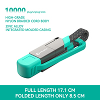 Cable de Datos VELOCHI 6 en 1 con Carcasa de Aleación de Zinc, Carga Rápida de 240w, Velocidad de Transferencia de 480mbps y Trenzado de Nailon