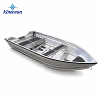 Vente directe usine – Bateau en aluminium robuste à coque en V, bateau de pêche résistant à la corrosion, facile à contrôler, pour la pêche en extérieur