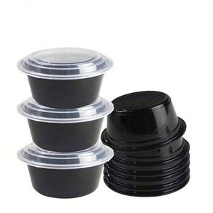 Conteneur alimentaire rond jetable en plastique de 16 oz, 24 oz, 32 oz avec couvercle anti-fuite, bol en PP compatible micro-ondes pour les déjeuners - Product Image 5
