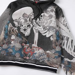 Sudadera con Capucha Personalizada con Logotipo, Estilo Y2K, Lavado Ácido, Estampada, de Felpa, 500 g/m², Algodón, para Hombre, Tejido Jacquard, Otoño - Product Image 4