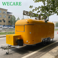WECARE Café-restaurant mobile Bar à cocktails Remorque Camion à glaces Cuisine mobile Barbecue Hot Dog Pizza Nourriture Remorque entièrement équipée
