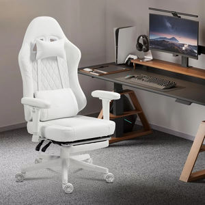 Silla Gaming Couleur personnalisée <span class=keywords><strong>Blanco</strong></span> Sin Marca Blanc complet Cadeira Gamer Fotel Gamingowy Chaise de jeu multifonctionnelle avec repose-pieds - Product Image 2