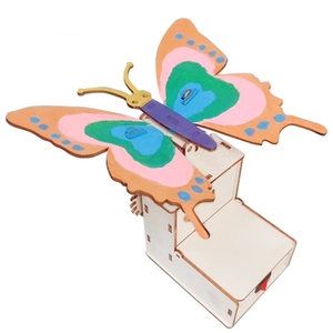 Kit en bois DIY OKYN-G6514 Papillon qui bat des ailes, jouet d'expérimentation scientifique électrique, projet d'assemblage éducatif STEM - Product Image 4