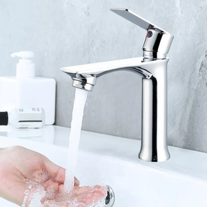 Robinet de lavabo moderne à poignée unique, eau froide, montage sur plan, noyau de valve en céramique, conception à trou unique pour application en chambre à coucher - Product Image 3