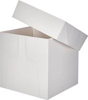 Vente en gros de boîtes à gâteaux carrées blanches personnalisées, design en papier pour fête d'anniversaire surprise, mariage, design élevé pour gâteaux